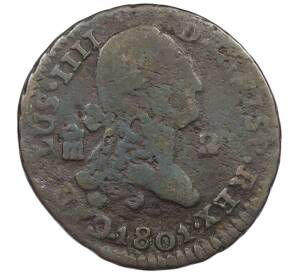 2 мараведи 1801 года Испания (Карл IV) — Фото №1