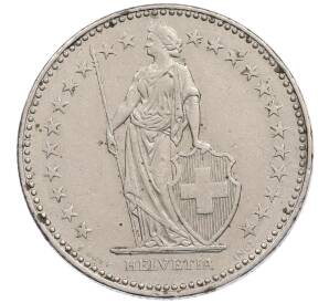 2 франка 1991 года Швейцария — Фото №2