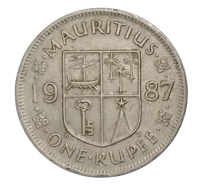 Монета 1 рупия 1987 года Маврикий (Артикул M2-31645)