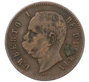 2 чентезимо 1898 года Италия — Фото №2