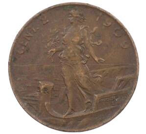 2 чентезимо 1909 года Италия — Фото №1