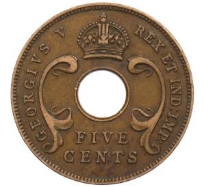5 центов 1935 года Британская Восточная Африка — Фото №2