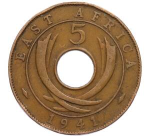 5 центов 1941 года I Британская Восточная Африка — Фото №1