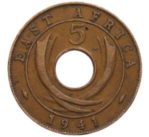 5 центов 1941 года I Британская Восточная Африка — Фото №1