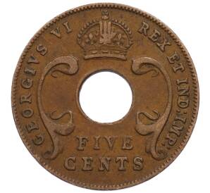 5 центов 1941 года I Британская Восточная Африка — Фото №2