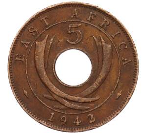 5 центов 1942 года Британская Восточная Африка — Фото №1