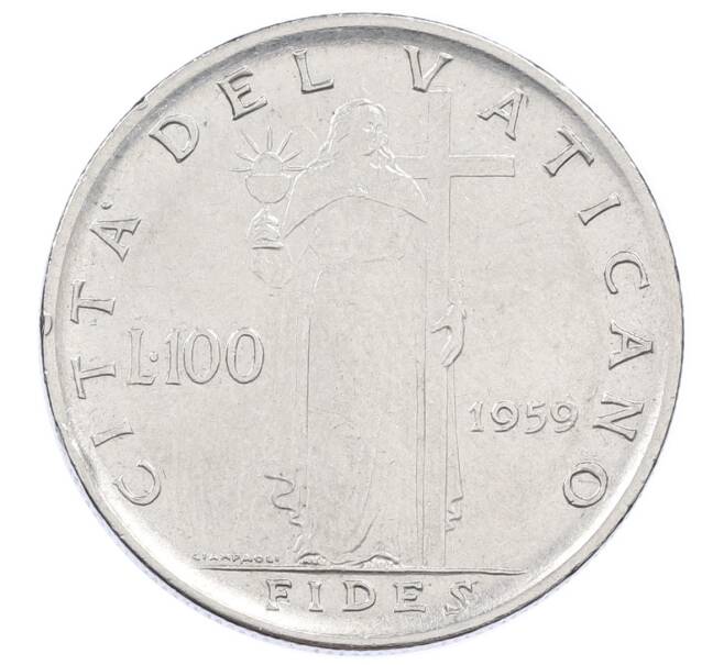 Монета 100 лир 1959 года Ватикан (Артикул: M2-87207) — Фото №1