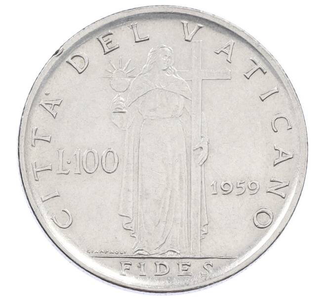 Монета 100 лир 1959 года Ватикан (Артикул: M2-87211) — Фото №1