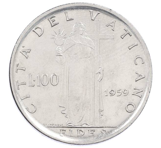 Монета 100 лир 1959 года Ватикан (Артикул: M2-87221) — Фото №1