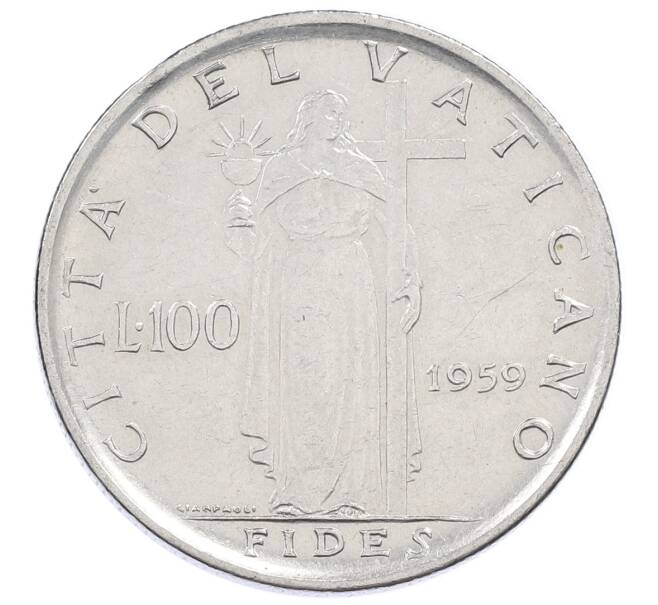 Монета 100 лир 1959 года Ватикан (Артикул: M2-87255) — Фото №1