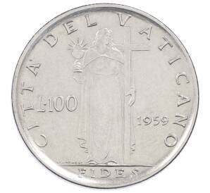 100 лир 1959 года Ватикан — Фото №1