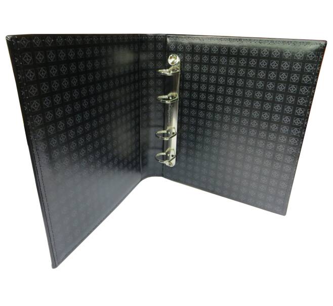 Папка-переплет (альбом) средняя формата Optima в шубере — Цвет черный (Артикул: A1-30050)