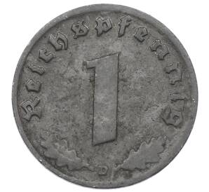 1 рейхспфенниг 1943 года D Германия — Фото №2