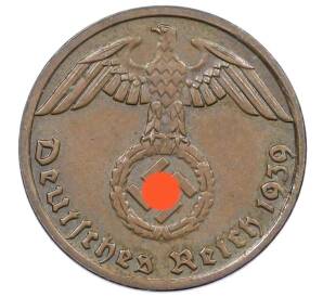 1 рейхспфенниг 1939 года Е Германия — Фото №1