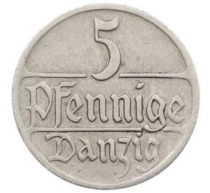 5 пфеннигов 1923 года Данциг — Фото №2