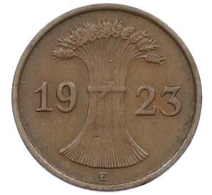 1 рентенпфенниг 1923 года Е Германия — Фото №1