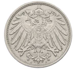 10 пфеннигов 1911 года J Германия — Фото №2