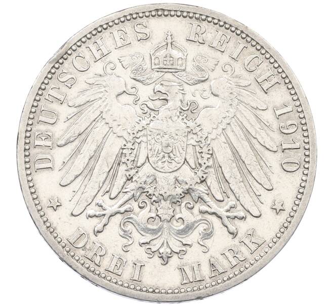Монета 3 марки 1910 года Германия (Гессен) (Артикул: K12-61576) — Фото №2