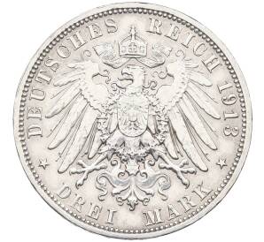 3 марки 1913 года Германия (Саксония) «100 лет Битве народов» — Фото №2