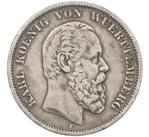 5 марок 1875 года Германия (Вюртемберг) — Фото №1