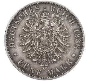 5 марок 1888 года А Германия (Пруссия — Фридрих III) — Фото №2
