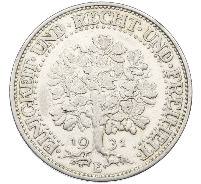 Монета 5 рейхсмарок 1931 года Е Германия (Артикул: K12-61595) — Фото №1