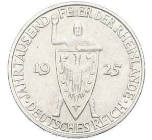 3 рейхсмарки 1925 года D Германия «Тысячелетие Рейнланда» — Фото №1