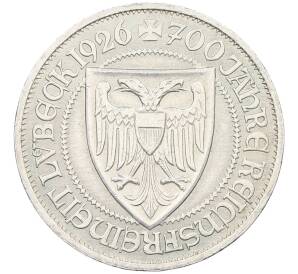 3 рейхсмарки 1926 года А Германия «700 лет статусу свободного города Любека» — Фото №1