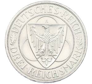 3 рейхсмарки 1930 года A Германия «Освобождение Рейнланда» — Фото №2