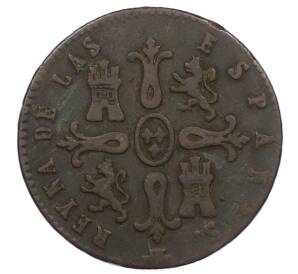 8 мараведи 1843 года Испания — Фото №2