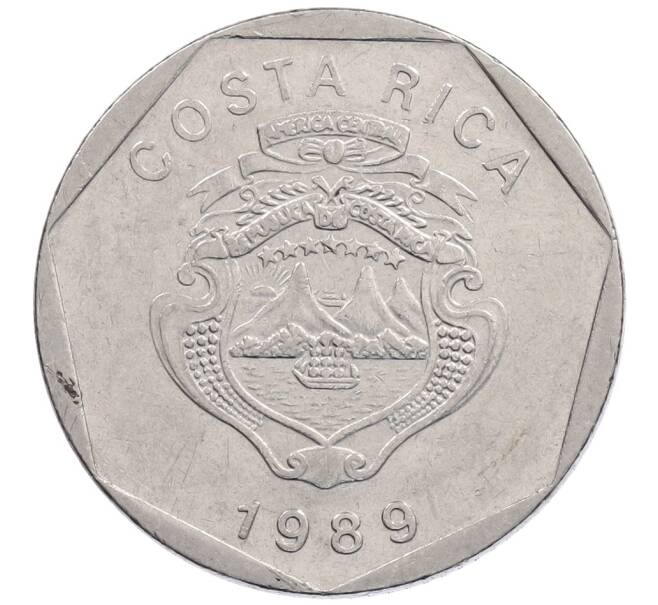 Монета 5 колонов 1989 года Коста-Рика (Артикул: K12-62381) — Фото №2