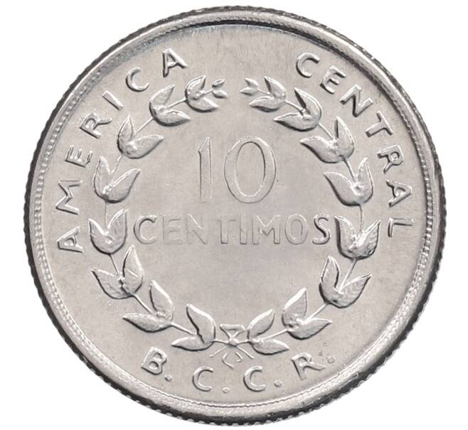 Монета 10 сентимо 1967 года Коста-Рика (Артикул: K12-62392) — Фото №1