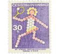 Почтовая марка 30 геллеров 1973 года Чехословакия «80-летие теннисной организации» (Артикул: K12-62723) — Фото №1