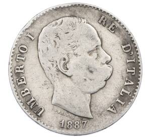 1 лира 1887 года Италия — Фото №1