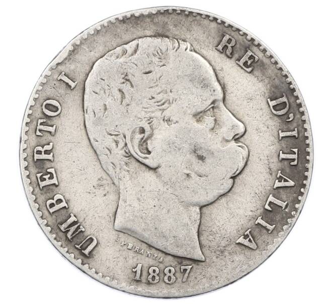 Монета 1 лира 1887 года Италия (Артикул: M2-87635) — Фото №1