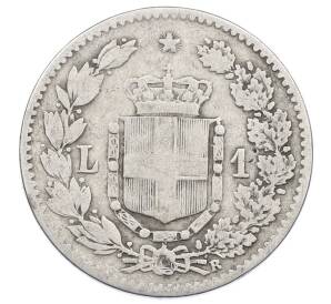 1 лира 1884 года Италия — Фото №2