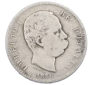 1 лира 1886 года Италия — Фото №1