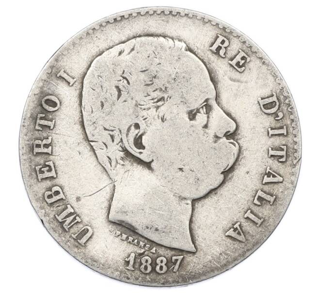 Монета 1 лира 1887 года Италия (Артикул: M2-87641) — Фото №1
