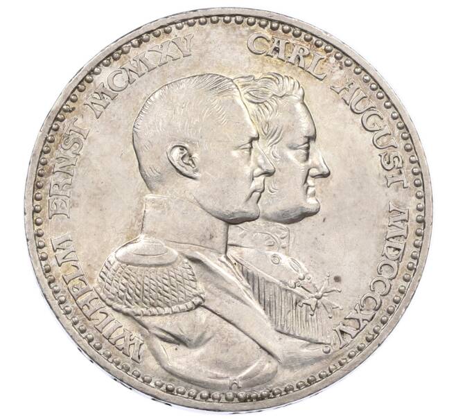 Монета 3 марки 1915 года Германия (Саксен-Веймар-Эйзенах) «100 лет Великим герцогам» (Артикул: M2-87721) — Фото №1