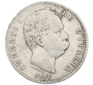 1 лира 1886 года R Италия — Фото №1