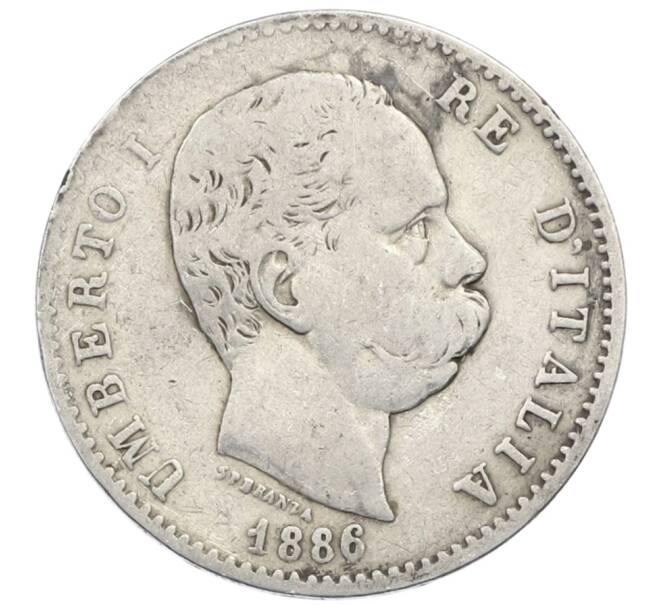 Монета 1 лира 1886 года R Италия (Артикул: M2-87725) — Фото №1