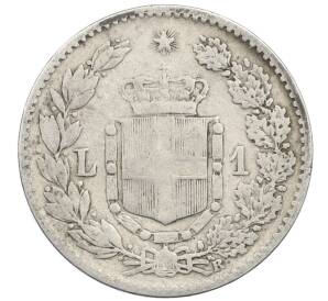 1 лира 1886 года R Италия — Фото №2