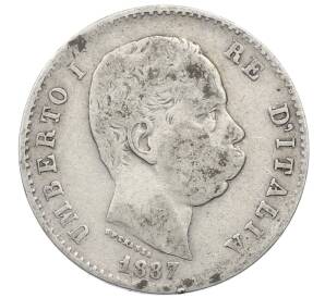 1 лира 1887 года M Италия — Фото №1