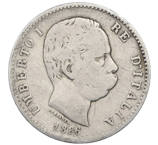 Монета 1 лира 1886 года R Италия (Артикул: M2-87739) — Фото №1