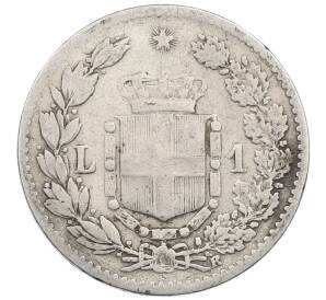 1 лира 1886 года R Италия — Фото №2