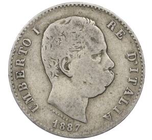 1 лира 1887 года M Италия — Фото №1