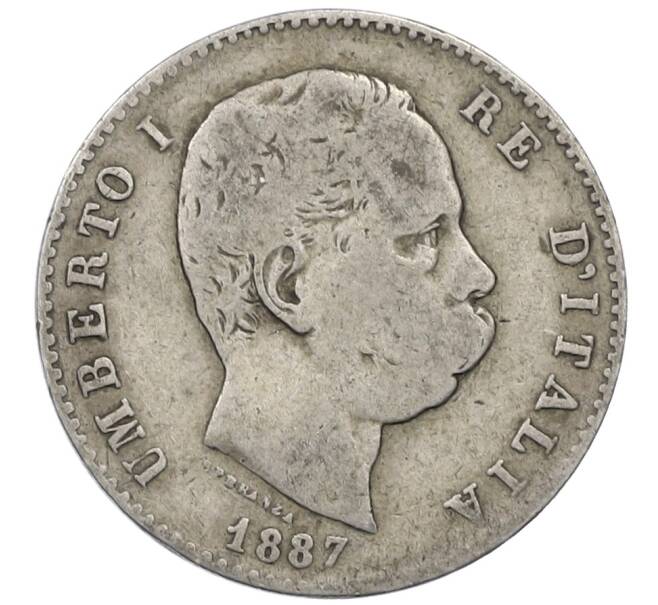 Монета 1 лира 1887 года M Италия (Артикул: M2-87740) — Фото №1
