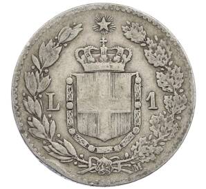1 лира 1887 года M Италия — Фото №2