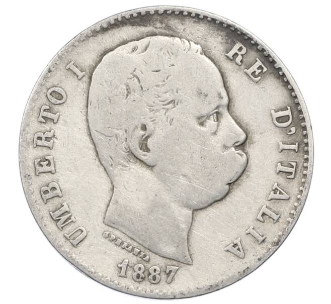 Монета 1 лира 1887 года M Италия (Артикул: M2-87742) — Фото №1