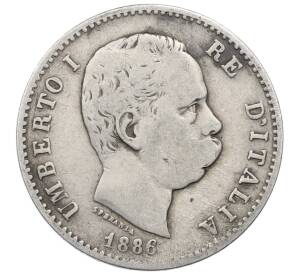 1 лира 1886 года R Италия — Фото №1